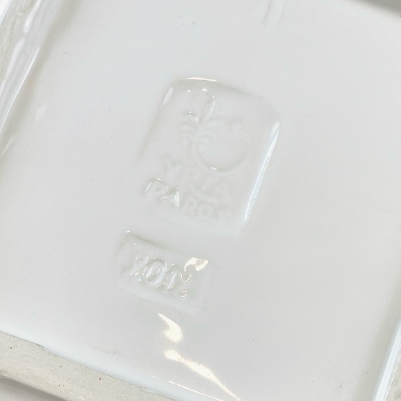 YRIA PAROS • White Handmade Greek Square Serving Plate - Picture 11 of 13